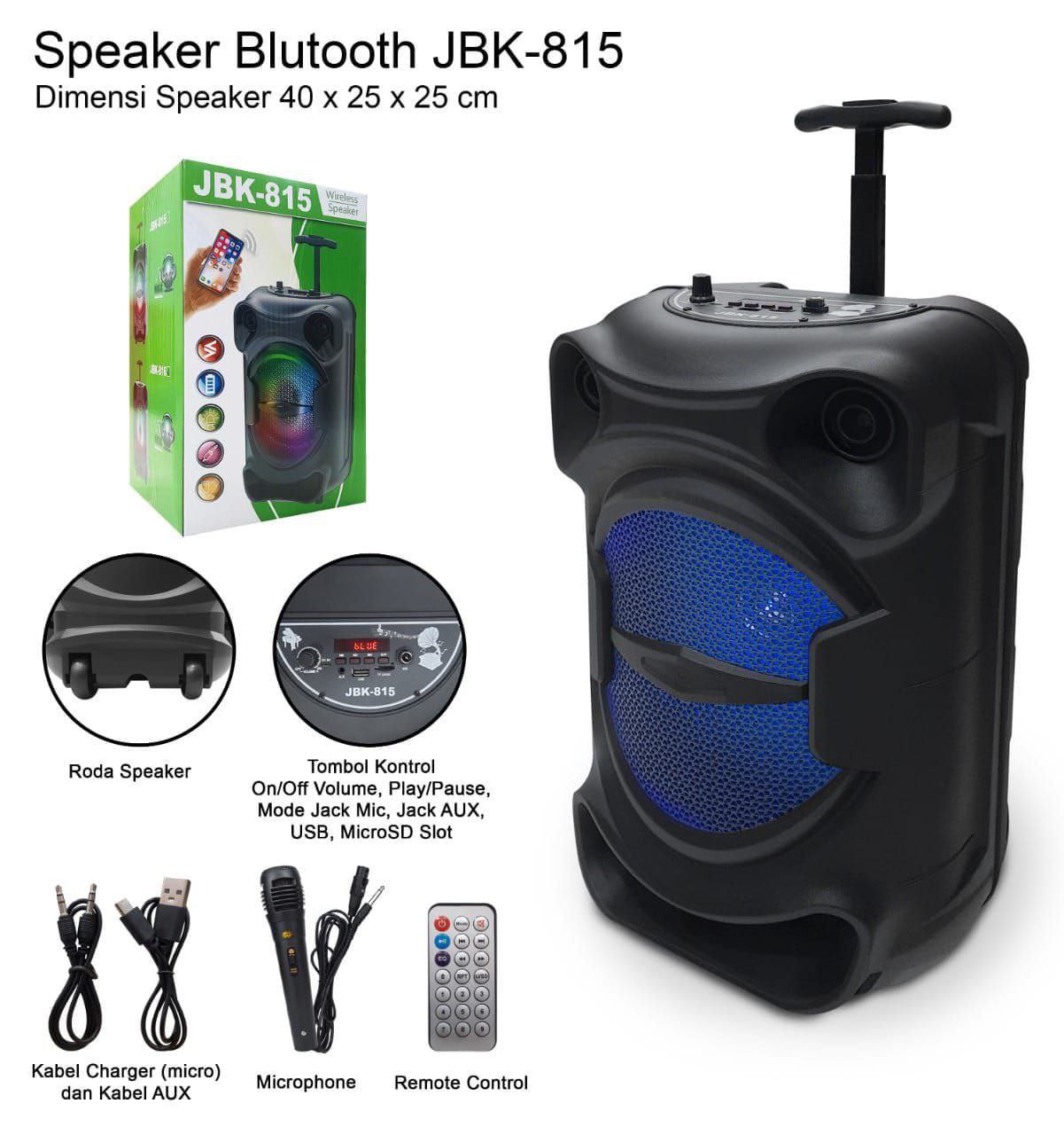 SPEAKER BLUETOOTH JBK + MICROPHONE SUPER BASSS