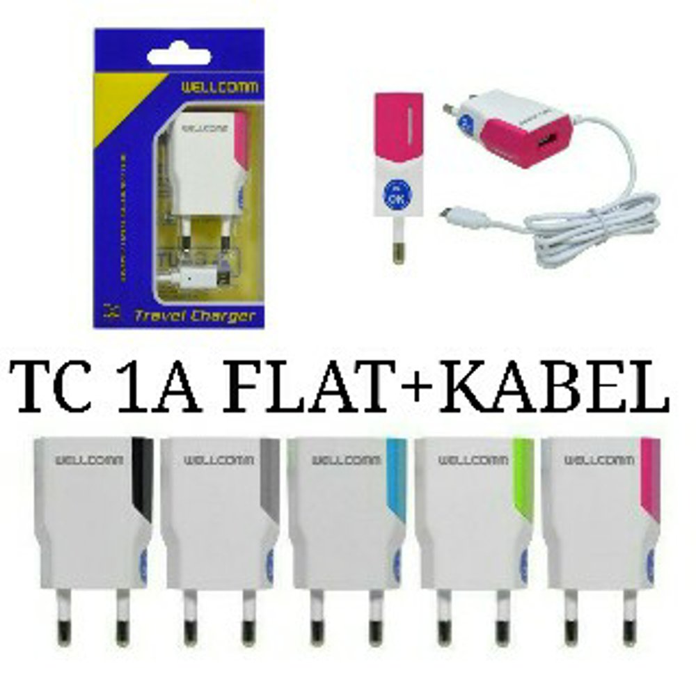 TRAVEL CHARGER WELLCOMM 1A FLAT
