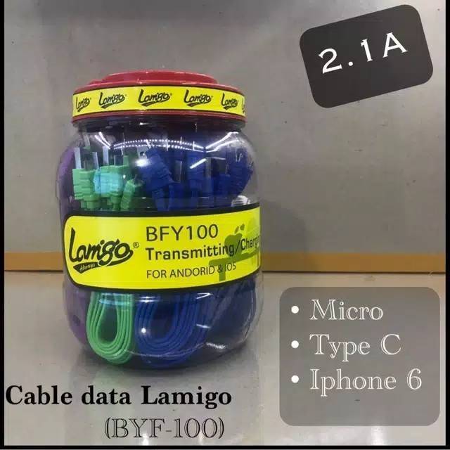 KABEL DATA LAMIGO BYF 100 2.1A IPHONE (1TOPLES 50)