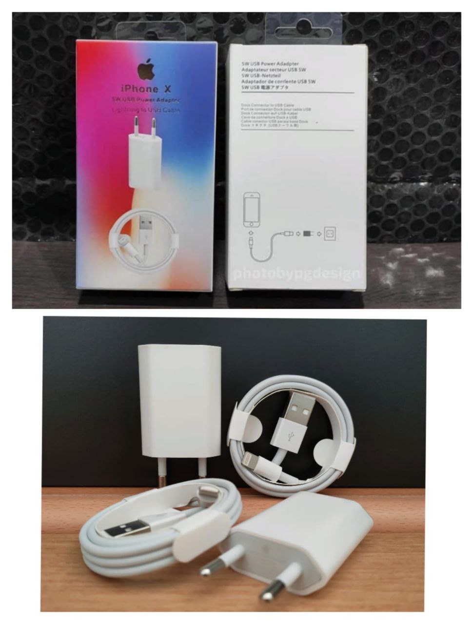 TRAVEL CHARGER IPHONE 5/6/7/X ORIGINAL 99.9% (GM)