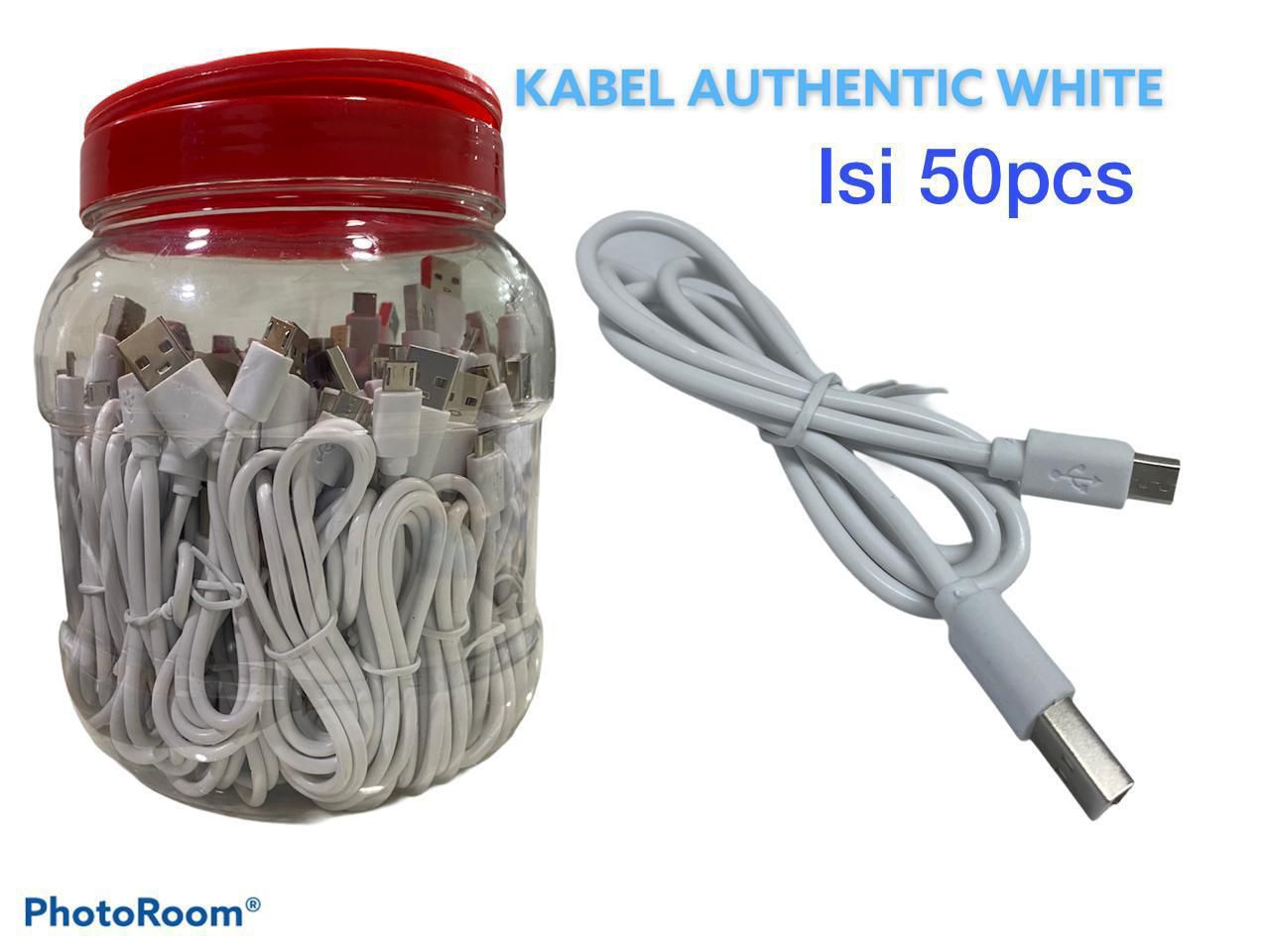 KABEL DATA AUTHENTIC PUTIH MICRO USB